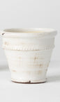 Glazed  White Ceramic Pot