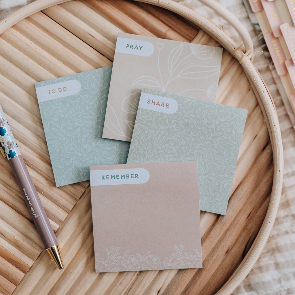 Task Card Sticky Note Floral Task Sticky Notes – 400 RS Home & Design