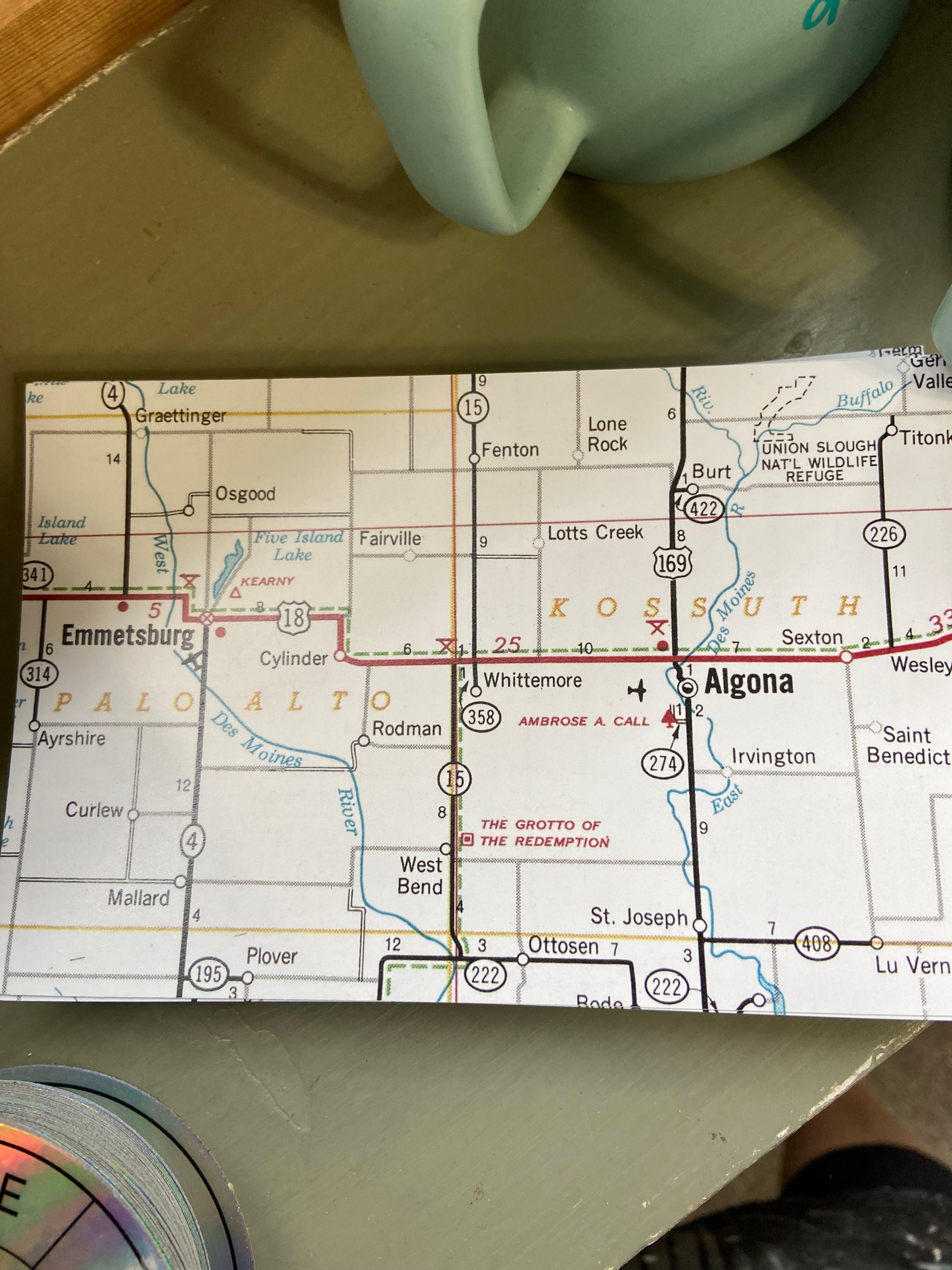 Algona  Postcard
